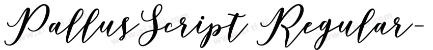 PallusScript Regular字体转换